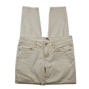 Tommy Bahama Denim Womens Skinny Jeans Natural Off White 28x31 Mid Rise